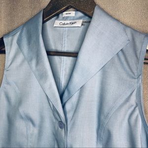 Calvin Klein Button Down Sleeveless Blouse